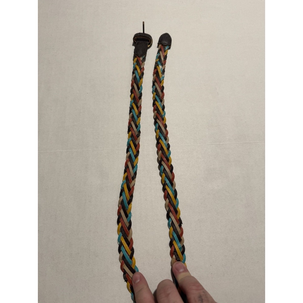 Unbranded Women's 36" Multicolor‎ Braided Belt w Buckle